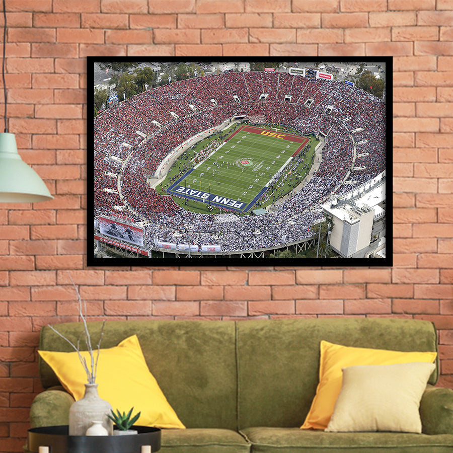 Rose Bowl Aerial View, Stadium Canvas, Sport Art, Gift for him, Framed Art Prints Wall Art Decor, Framed Picture
