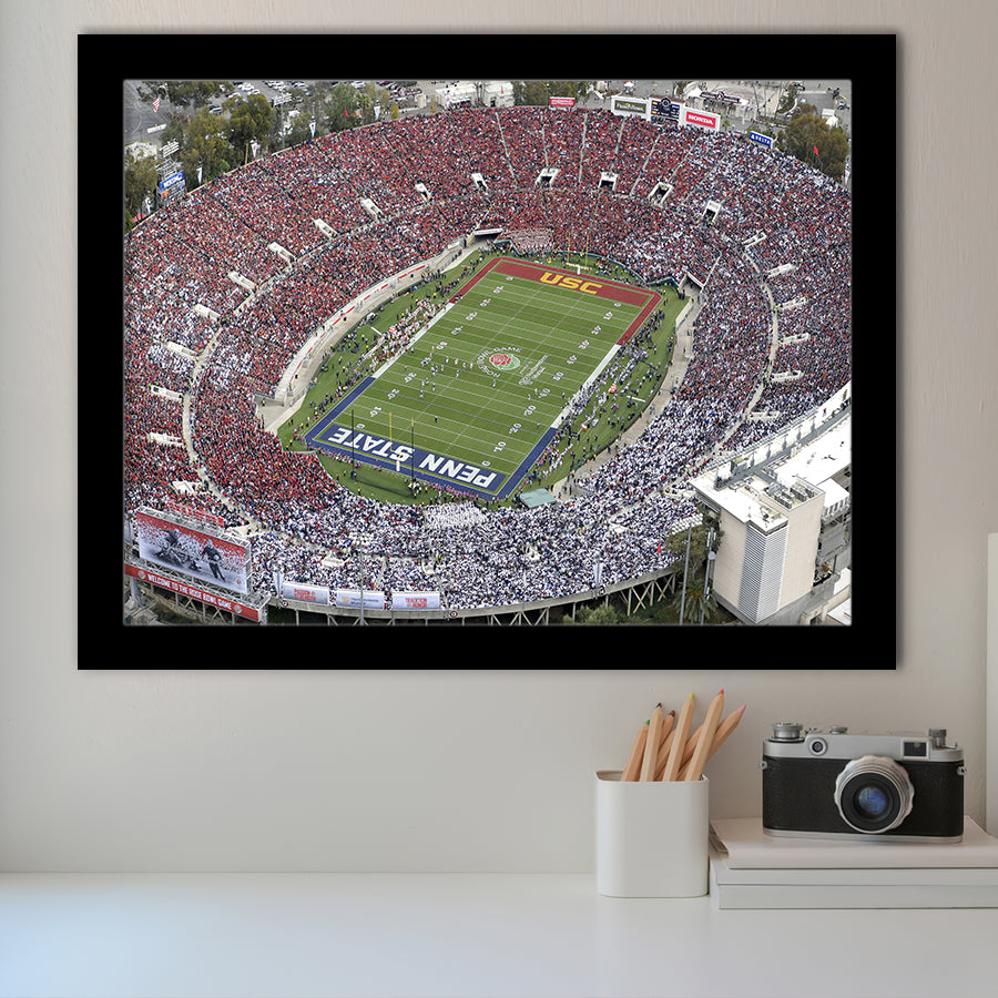 Rose Bowl Aerial View, Stadium Canvas, Sport Art, Gift for him, Framed Art Prints Wall Art Decor, Framed Picture