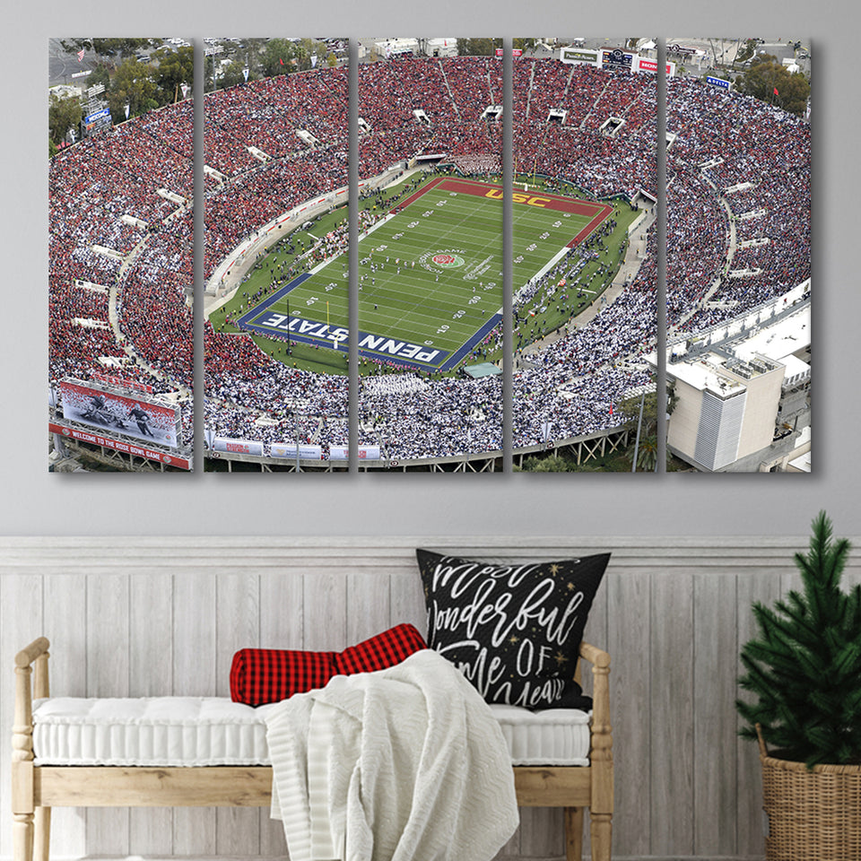 Rose Bowl Aerial View, Stadium Canvas, Sport Art, Gift for him, Multi Panels B, Canvas Prints Wall Art Decor