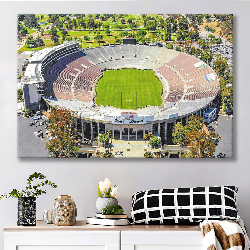 Rose Bowl Stadium Canvas Prints California Wall Art American,Sport Stadium Art Prints, Fan Gift, Wall Decor