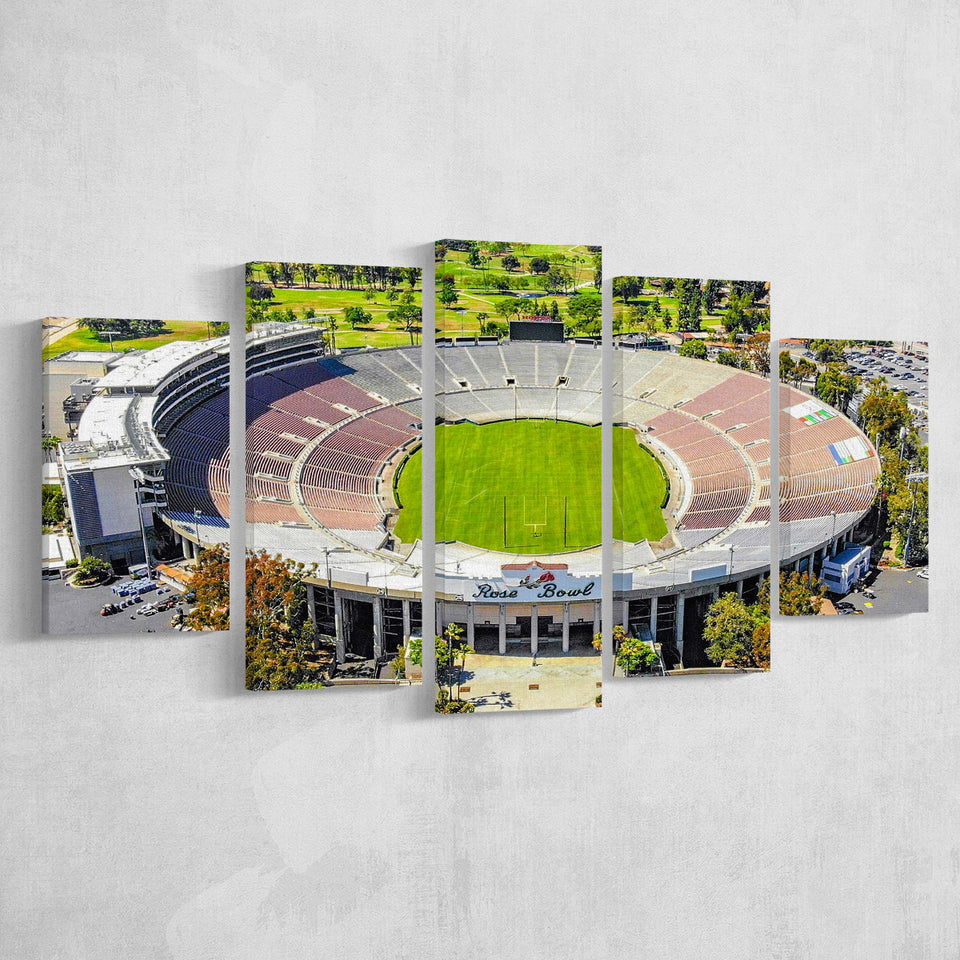 Rose Bowl Stadium Canvas Prints California Wall Art American,Multi Panels,Sport Stadium Art Prints, Fan Gift
