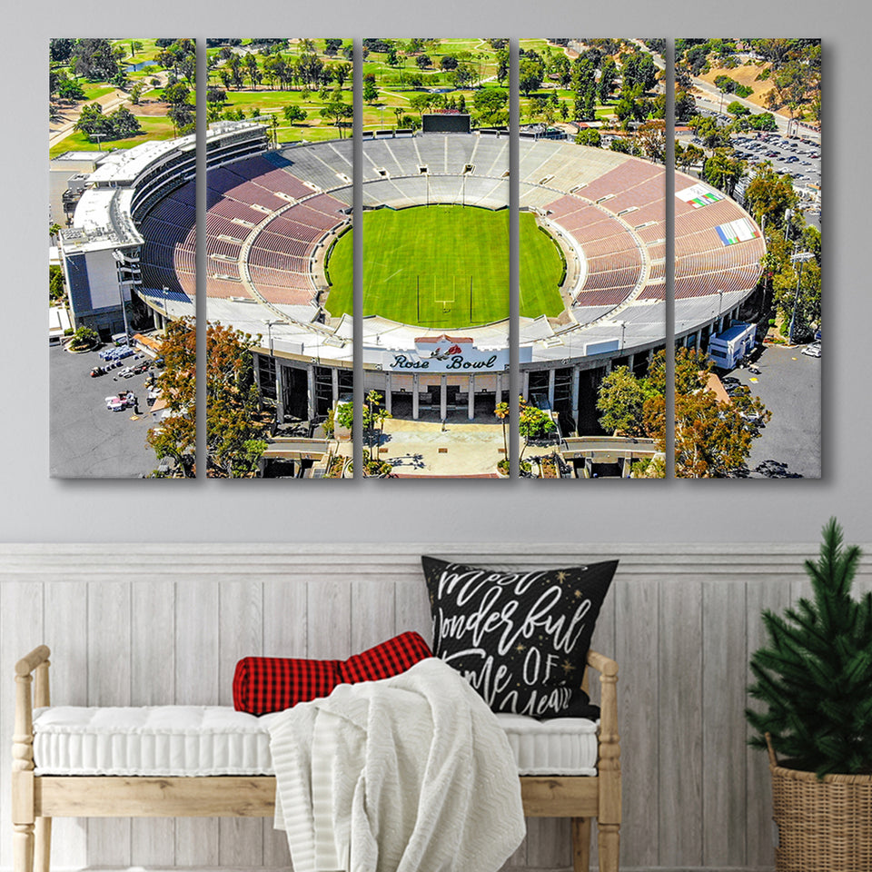Rose Bowl, Stadium Canvas, Sport Art, Gift for him, Multi Panels B, Canvas Prints Wall Art Decor
