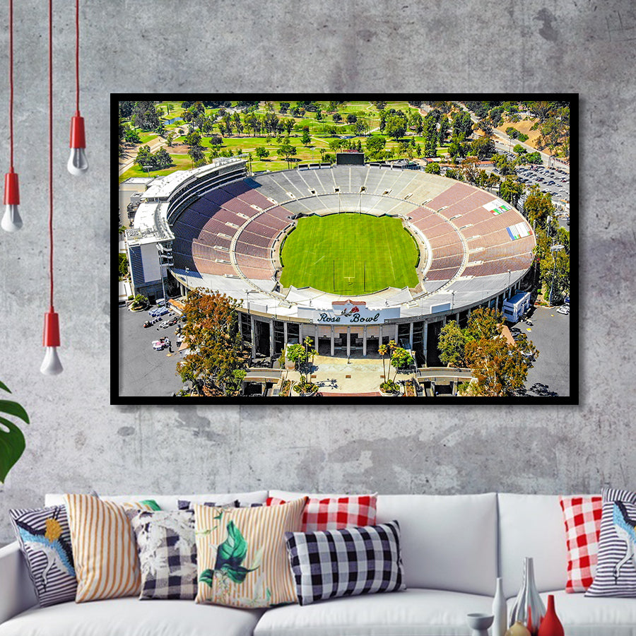 Rose Bowl, Stadium Canvas, Sport Art, Gift for him, Framed Art Prints Wall Art Decor, Framed Picture