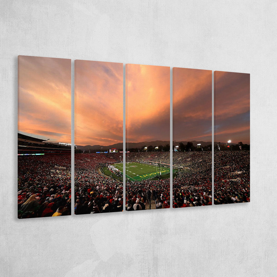Rose Bowl in California, Stadium Canvas, Sport Art, Gift for him, Multi Panels B, Canvas Prints Wall Art Decor