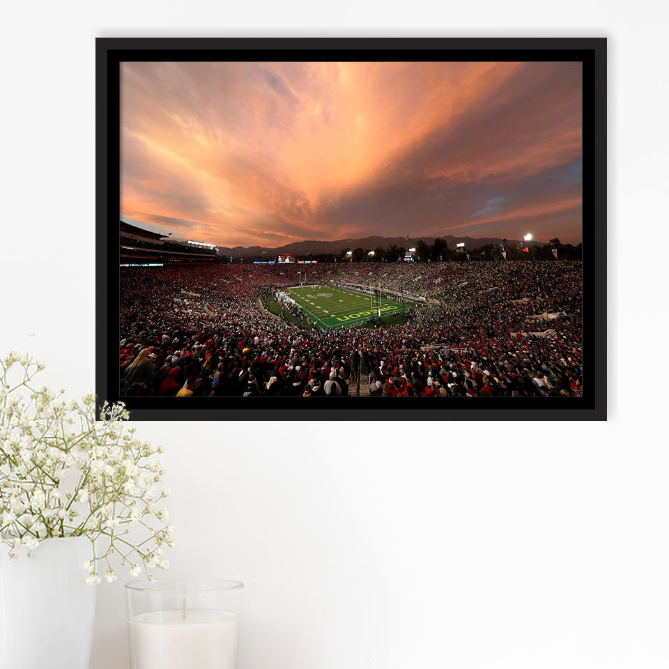 Rose Bowl in California, Stadium Canvas, Sport Art, Gift for him, Framed Canvas Prints Wall Art Decor, Framed Picture