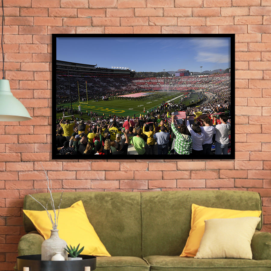 Rose Bowl in Pasadena California, Stadium Canvas, Sport Art, Gift for him, Framed Art Prints Wall Art Decor, Framed Picture