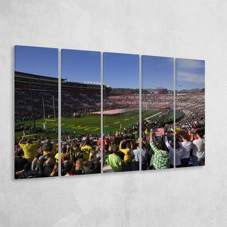 Rose Bowl in Pasadena California, Stadium Canvas, Sport Art, Gift for him, Multi Panels B, Canvas Prints Wall Art Decor