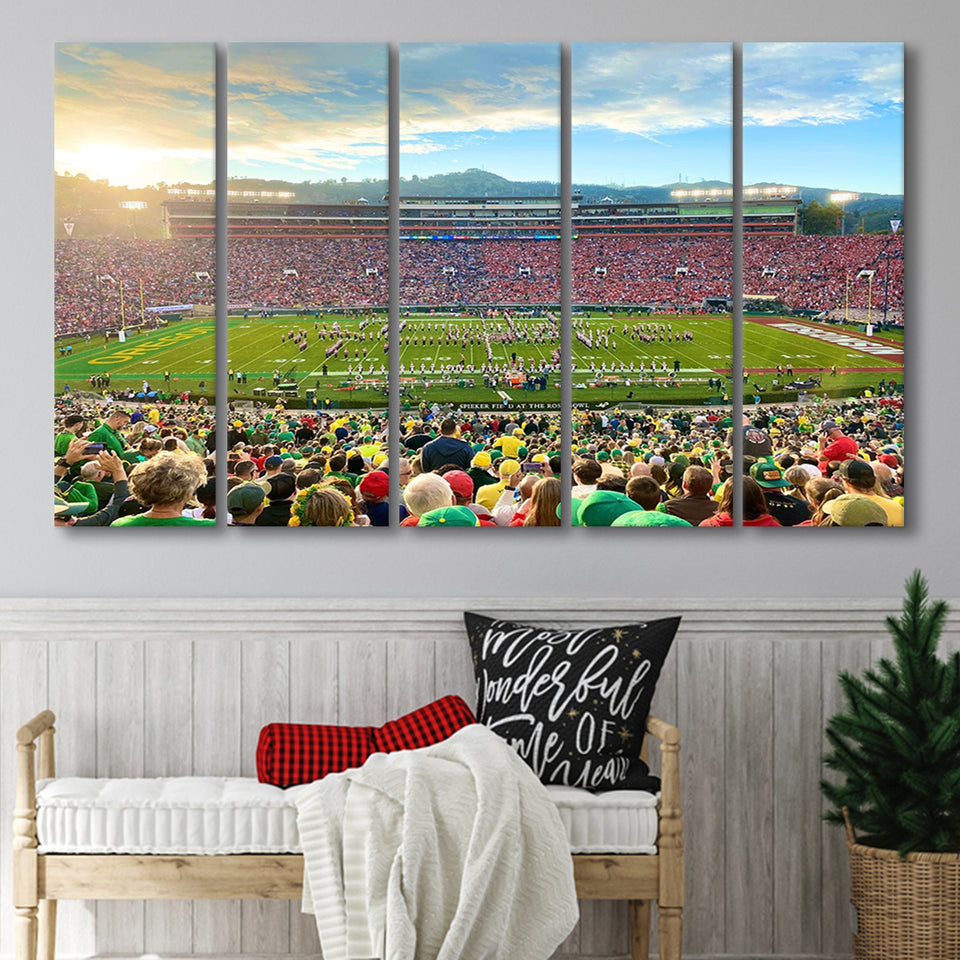 Rose Bowl in Pasadena, Stadium Canvas, Sport Art, Gift for him, Multi Panels B, Canvas Prints Wall Art Decor