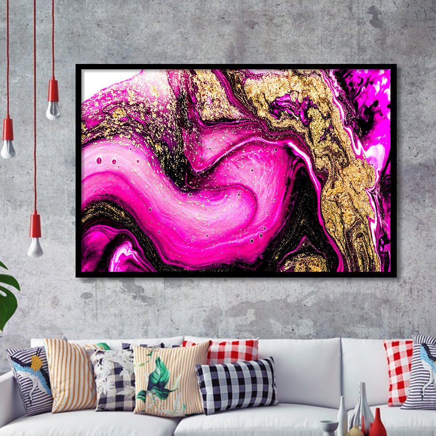 Rose Gold Marble Framed Art Prints Wall Art Decor, Framed Picture, Home Decor