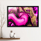Rose Gold Marble Framed Canvas Prints Wall Art Decor, Framed Picture, Floating Frame