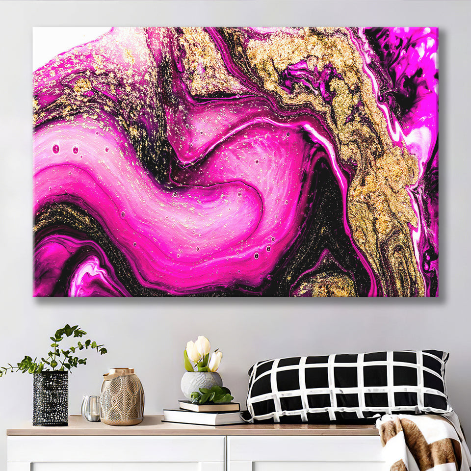 Rose Gold Marble Canvas Prints Wall Art Decor - Painting Canvas,Home Decor, Ready to Hang