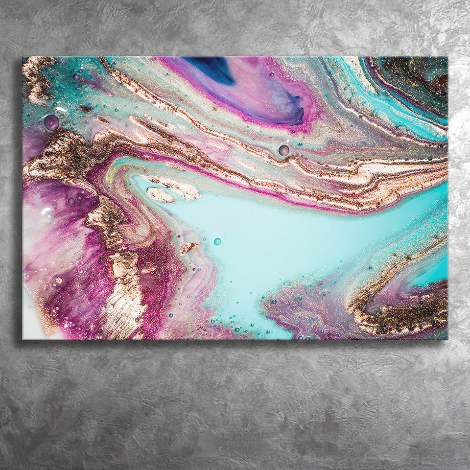 Rose Gold Marble Abstract Canvas Prints Wall Art Decor - Painting Canvas,Home Decor, Ready to Hang