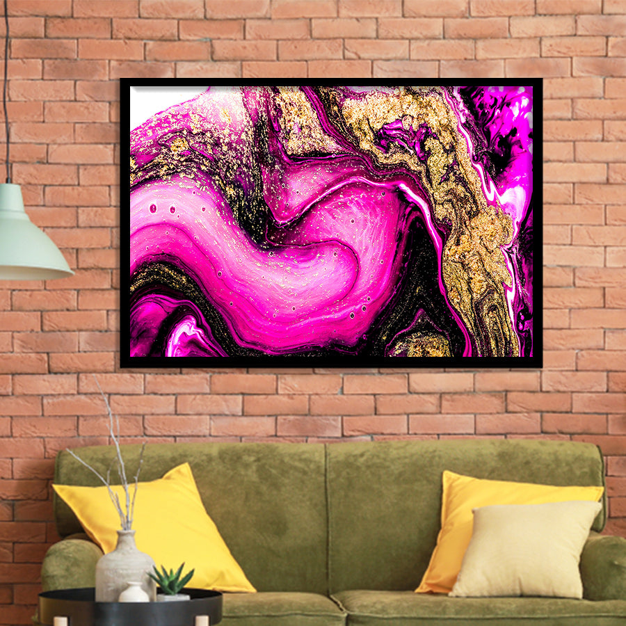 Rose Gold Marble Framed Art Prints Wall Art Decor, Framed Picture, Home Decor