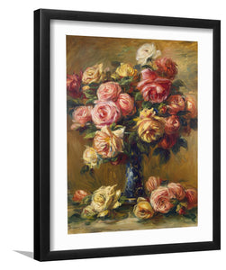Roses in a vase_Pierre Auguste Renoir-Art Print,Frame Art,Plexiglass Cover