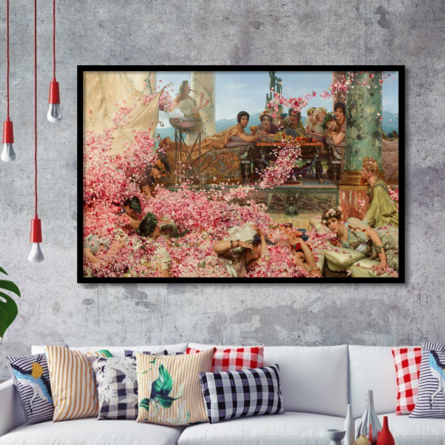 Roses Of Heliogabalus By Tadema Framed Art Prints Wall Decor - Painting Prints, Wall Art, Framed Picture, Black Frame