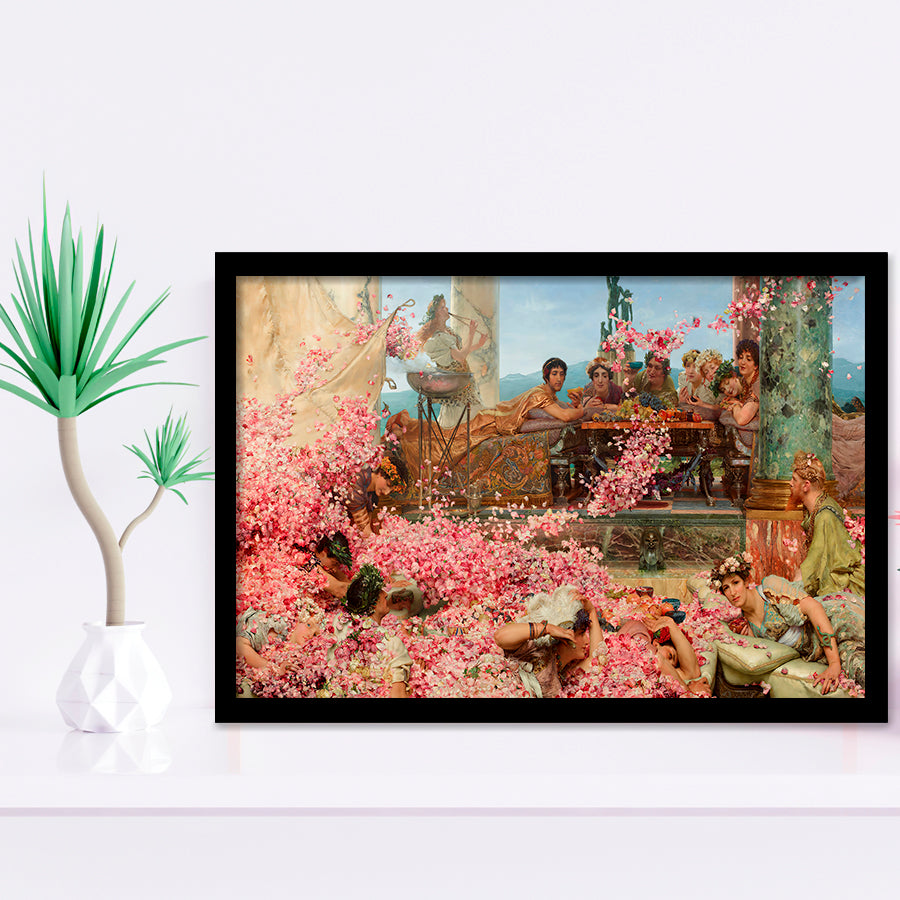 Roses Of Heliogabalus By Tadema Framed Art Prints Wall Decor - Painting Prints, Wall Art, Framed Picture, Black Frame