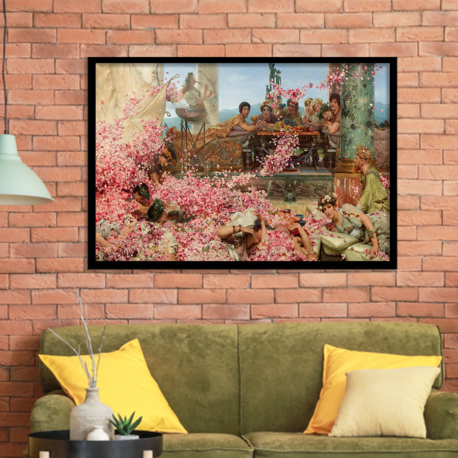 Roses Of Heliogabalus By Tadema Framed Art Prints Wall Decor - Painting Prints, Wall Art, Framed Picture, Black Frame