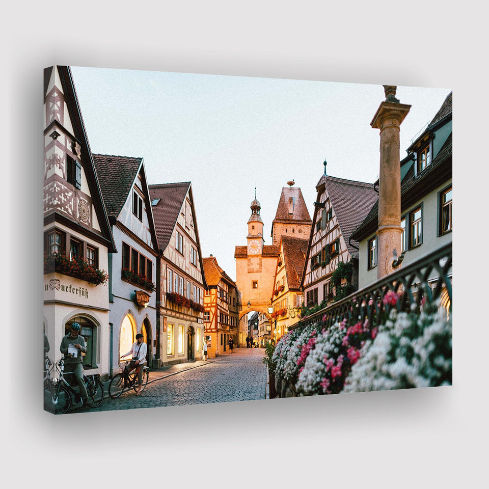 Rothenburg, Rothenburg Photo Canvas Prints Wall Art Home Decor - Painting Canvas, Ready to hang