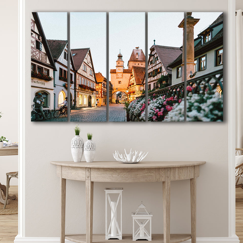 Rothenburg, Rothenburg Photo 5 Panels B,Large Canvas,Canvas Prints Wall Art Home Decor