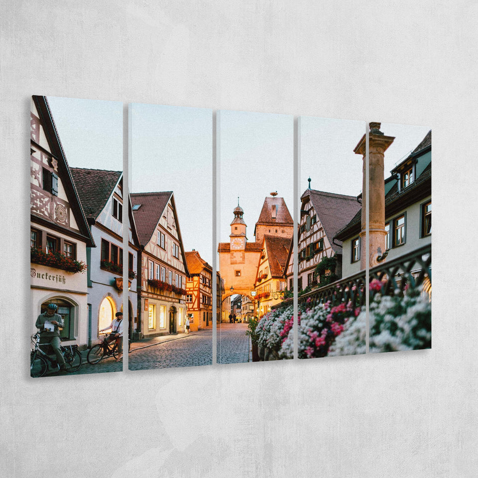 Rothenburg, Rothenburg Photo 5 Panels B,Large Canvas,Canvas Prints Wall Art Home Decor