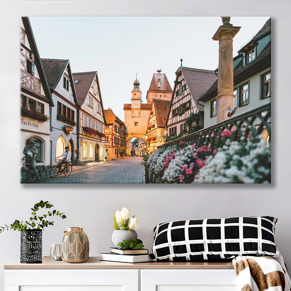 Rothenburg, Rothenburg Photo Canvas Prints Wall Art Home Decor - Painting Canvas, Ready to hang