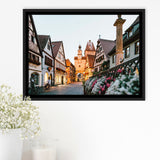 Rothenburg, Rothenburg Photo Framed Canvas Prints Wall Art Decor, Black Floating Frame