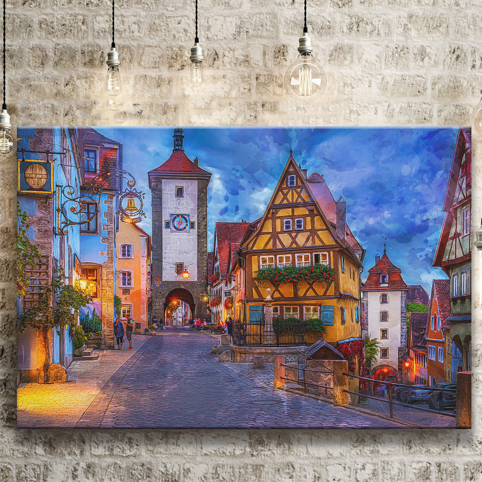 Rothenburg Canvas Prints Wall Art Decor - Painting Canvas, Art Print, Home Decor, Ready to Hang