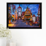 Rothenburg Framed Canvas Prints Wall Art Decor - Painting Canvas, Framed Picture, Home Decor