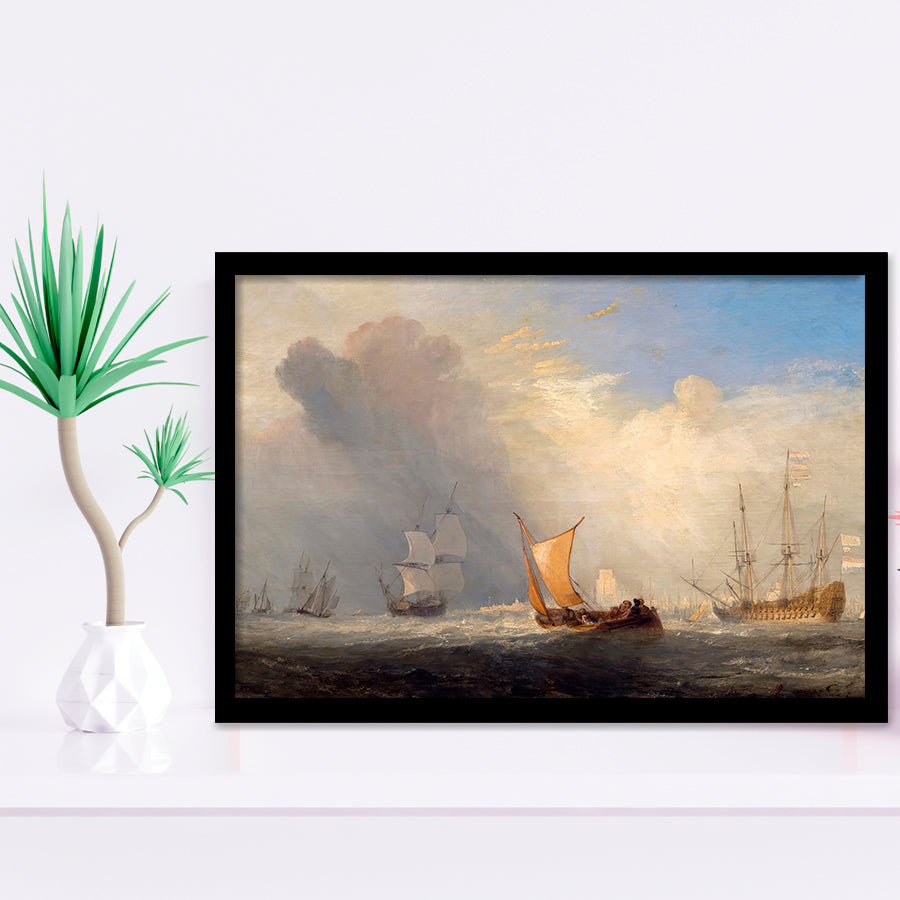 Rotterdam Ferry Boat By Joseph Mallord William Turner Framed Art Prints Wall Decor - Painting Art, Framed Picture, Home Decor, For Sale