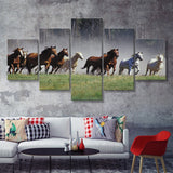 Roundup On The Ranch  5 Pieces Canvas Prints Wall Art - Painting Canvas, Multi Panels, 5 Panel, Wall Decor