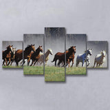 Roundup On The Ranch 5 Panels, Canvas Prints Wall Art Decor, Large Canvas Art