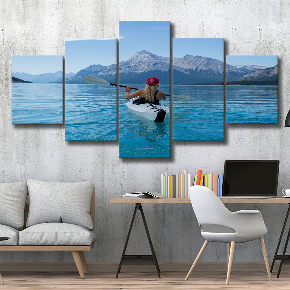 Rowing, Rowing Multi Panels,Canvas Prints Wall Art Home Decor