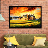 Royal Ancient Golf Club House 18Th Painting Framed Art Prints Wall Decor, Framed Painting Art