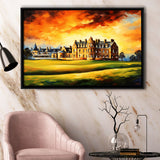 Royal Ancient Golf Club House 18Th Painting, Framed Canvas Prints Wall Art Decor, Floating Frame