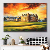 Royal Ancient Golf Club House 18Th Painting Canvas Prints Wall Art, Painting Art Home Decor