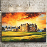Royal Ancient Golf Club House 18Th Painting Canvas Prints Wall Art, Painting Art Home Decor