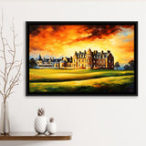 Royal Ancient Golf Club House 18Th Painting, Framed Canvas Prints Wall Art Decor, Floating Frame