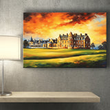 Royal Ancient Golf Club House 18Th Painting Canvas Prints Wall Art, Painting Art Home Decor