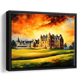 Royal Ancient Golf Club House 18Th Painting, Framed Canvas Prints Wall Art Decor, Floating Frame