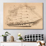 Royal Clipper Is A Steel Hulled Five Masted Fully Rigged Tal Canvas Prints Wall Art - Painting Canvas, Painting Prints, Wall Home Decor