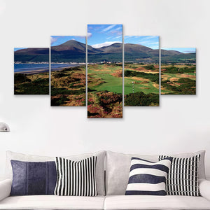 Royal County Down Golf Club  5 Pieces Canvas Prints Wall Art - Painting Canvas, Multi Panel, Home Wall Decor, For Sale