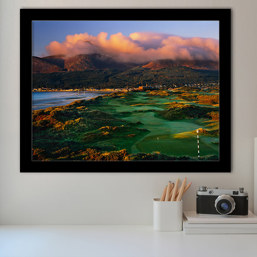 Royal County Down Golf Club Hole 03R A Glorious Morning Newcastle Co Down, Ireland, Golf Sport Print, Framed Art Prints Home Decor
