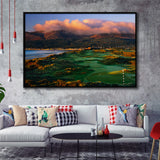 Royal County Down Golf Club Hole 03R A Glorious Morning Newcastle Co Down, Ireland, Framed Canvas Prints Wall Art Decor