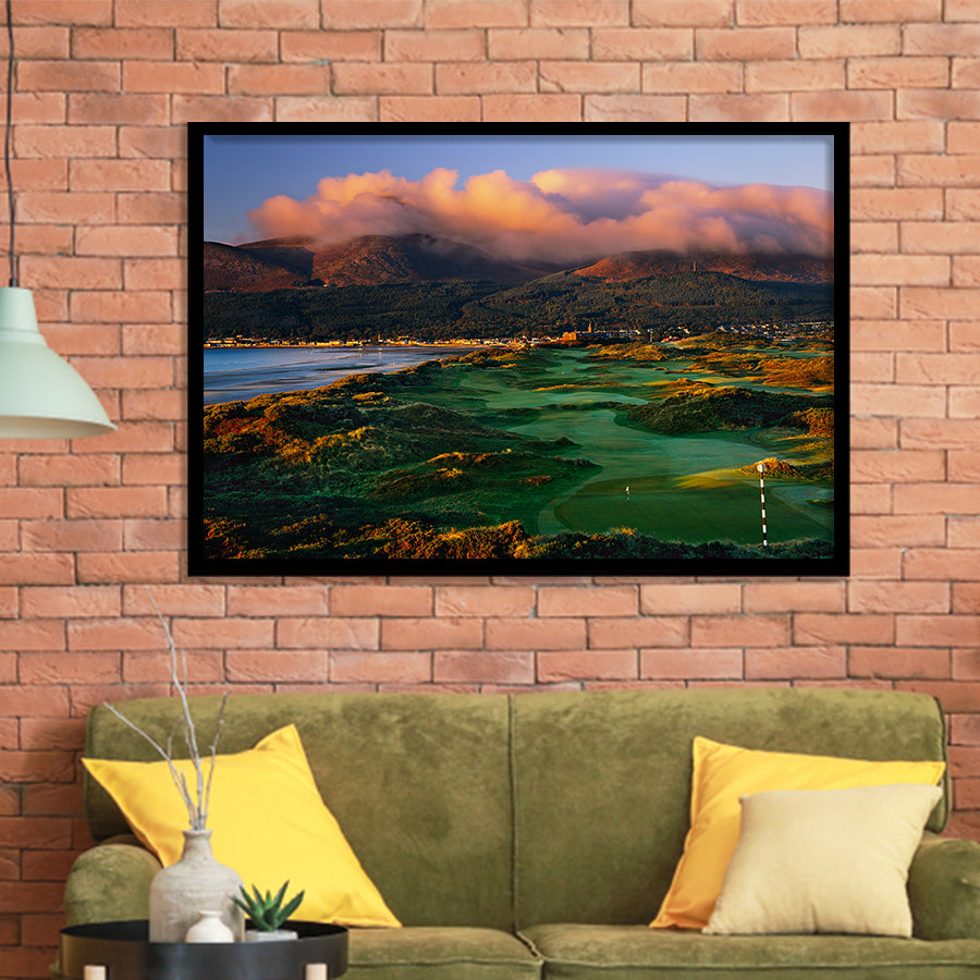 Royal County Down Golf Club Hole 03R A Glorious Morning Newcastle Co Down, Ireland, Golf Sport Print, Framed Art Prints Home Decor