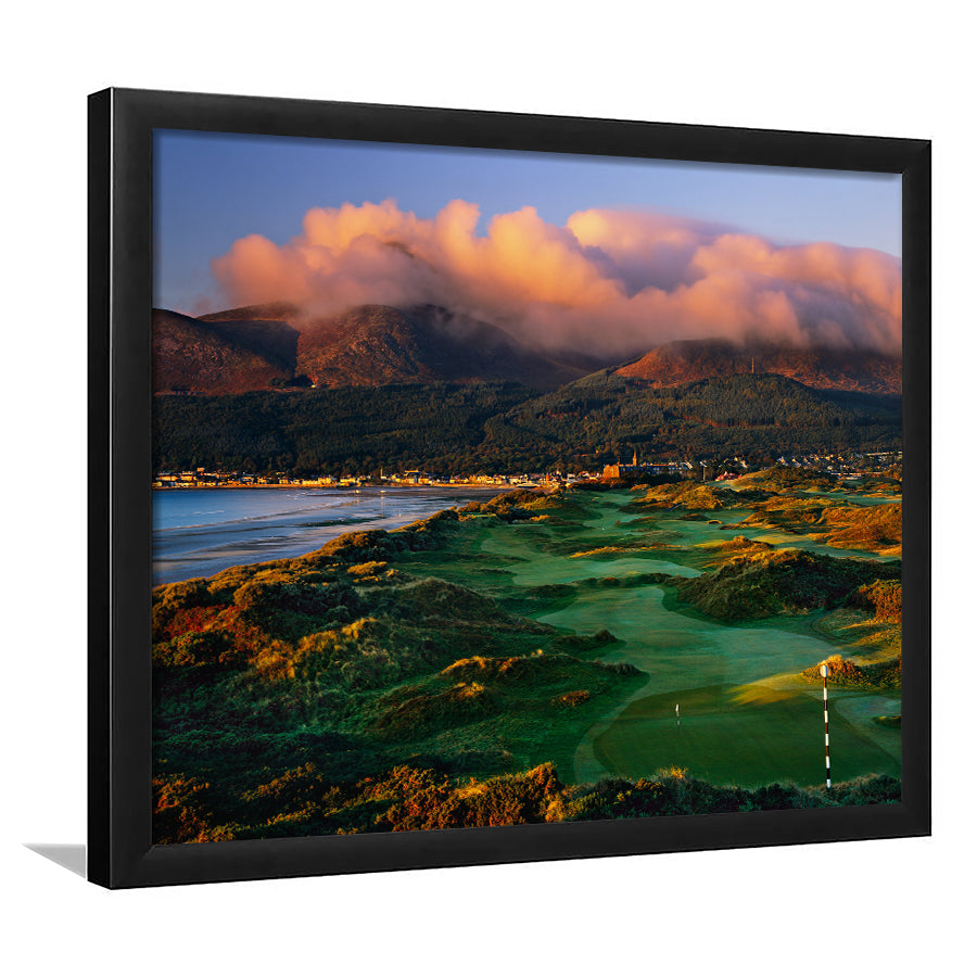 Royal County Down Golf Club Hole 03R A Glorious Morning Newcastle Co Down, Ireland, Golf Sport Print, Framed Art Prints Home Decor