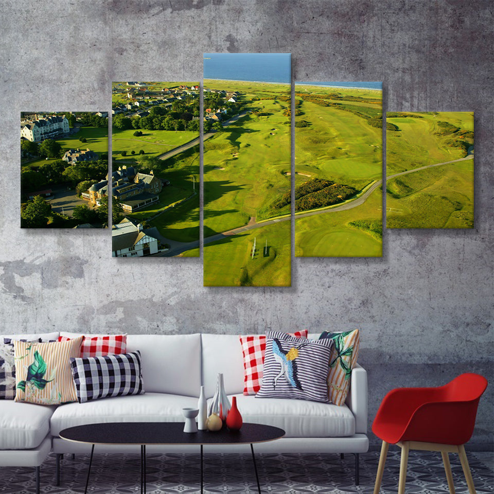 Royal Dornoch Archives Press And Journal  5 Pieces Canvas Prints Wall Art - Painting Canvas, Multi Panel, Home Wall Decor, For Sale