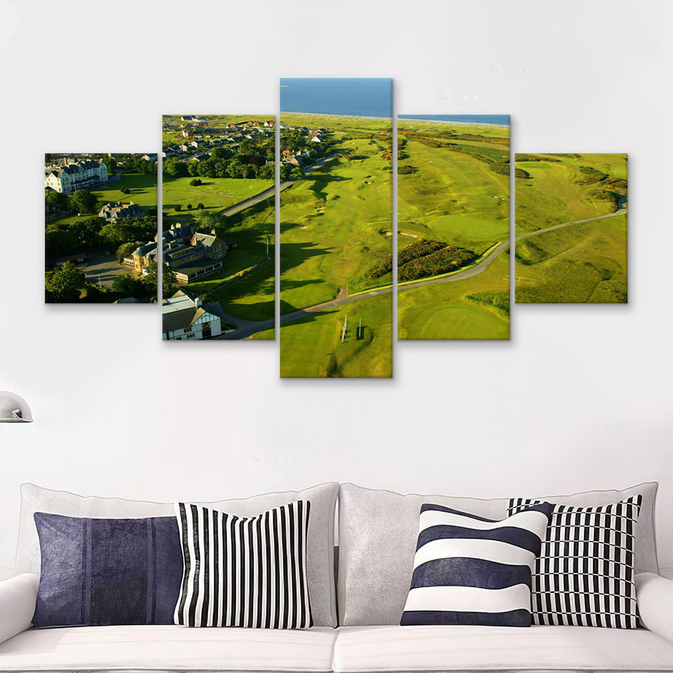 Royal Dornoch Archives Press And Journal  5 Pieces Canvas Prints Wall Art - Painting Canvas, Multi Panel, Home Wall Decor, For Sale