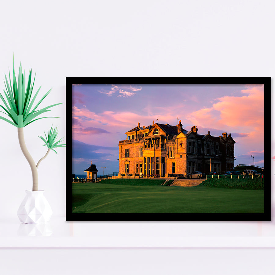 Royal & Ancient Golf Clubhouse, 18Th Green Of The Old Course, St Andrews, Scotland, Golf Sport Print, Framed Art Prints Home Decor