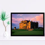 Royal & Ancient Golf Clubhouse, 18Th Green Of The Old Course, St Andrews, Scotland, Golf Sport Print, Framed Art Prints Home Decor