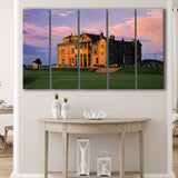 Royal & Ancient Golf Clubhouse, 18Th Green Of The Old Course, St Andrews, Scotland, 5 Panels Extra Large Canvas Prints Wall Art